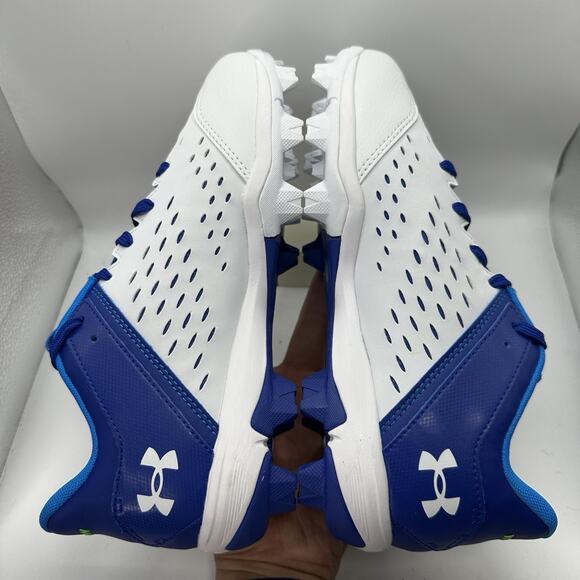 Under Armour Leadoff Low RM Baseball Cleats Youth 5.5 Blue White Lace Up Low Top - Picture 6 of 7